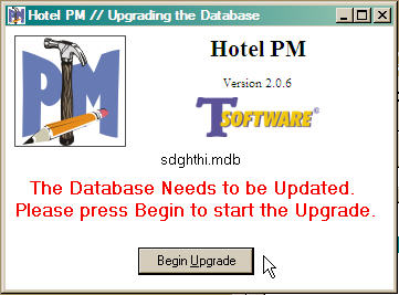 Upgrading the Hotel PM Database